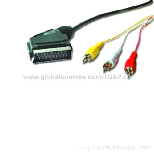 RCA to SCART cable, 1.8m